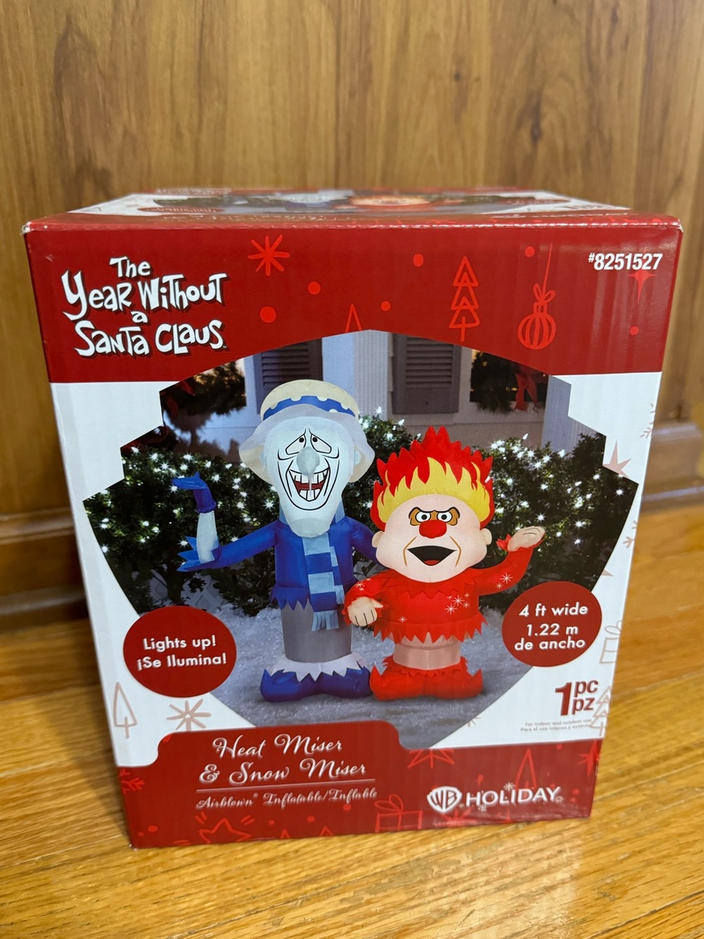 4 Ft Heat + Snow Miser Inflatable Blow Up Prop Gemmy Airblown Christmas NEW!